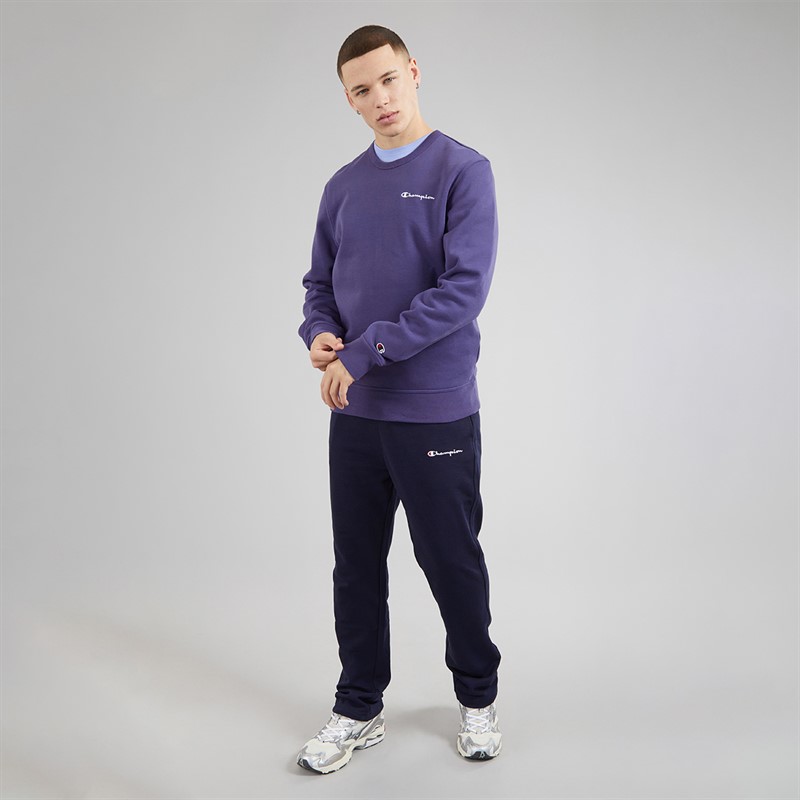 Champion Mens Core Icons Heritage Logo Sweatshirt Dark Blue