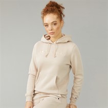 Champion Womens Icons Tonal Logo Hoodie Cream