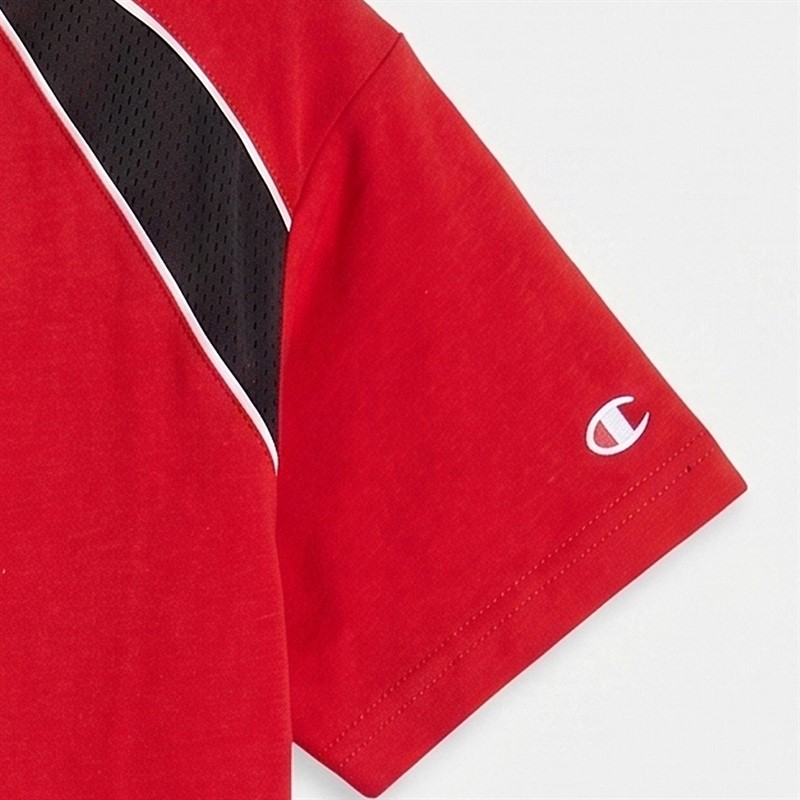 Champion Junior Boys Urban Sport T-Shirt Red/Black/White