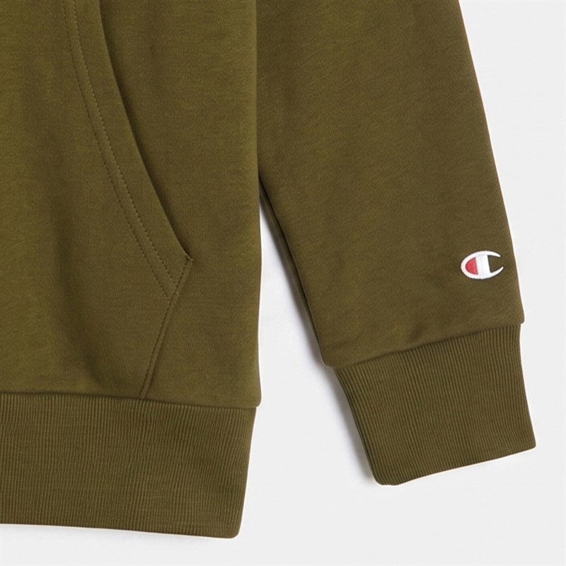 Champion Junior Icons Tonal Logo Hoodie Olive