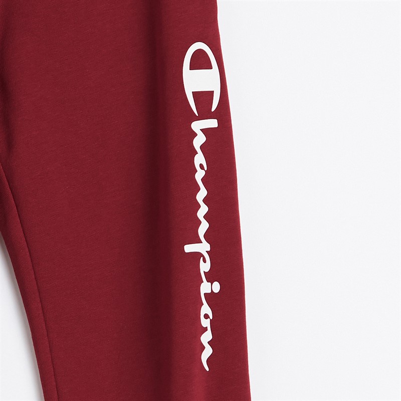 Champion Junior Script Shop Logo Rib Cuff Joggers Red