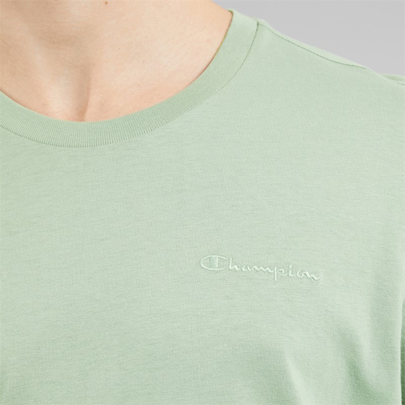 Champion Mens Eco Future T-Shirt Green Ecru