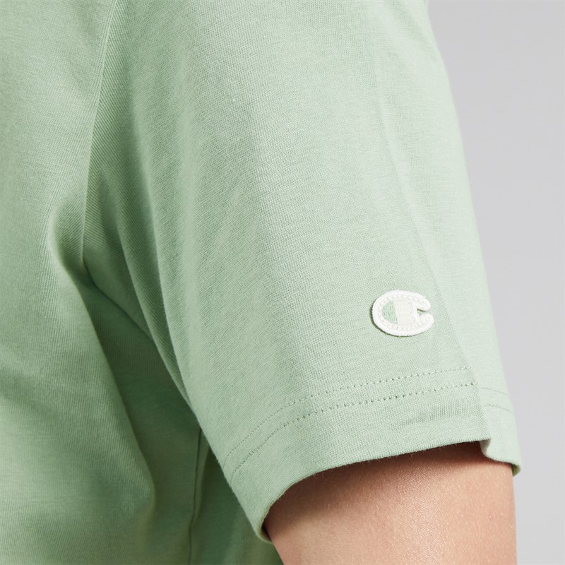 Champion Mens Eco Future T-Shirt Green Ecru