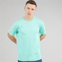 Champion Mens Icons Logo T-Shirt Aqua Blue