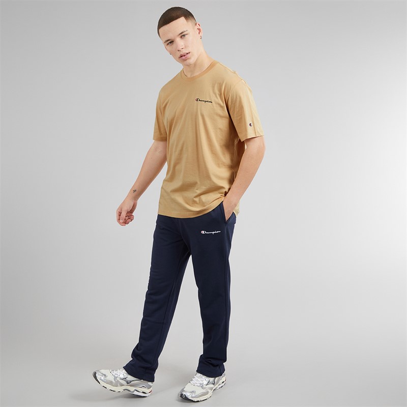 Champion Mens Icons Logo T-Shirt Beige