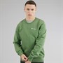Champion Mens Core Icons Heritage Logo Sweatshirt Green Grey Marl