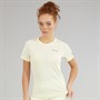 Champion Womens Core Icons Heritage Logo T-Shirt Cream White
