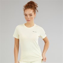 Champion Womens Core Icons Heritage Logo T-Shirt Cream White