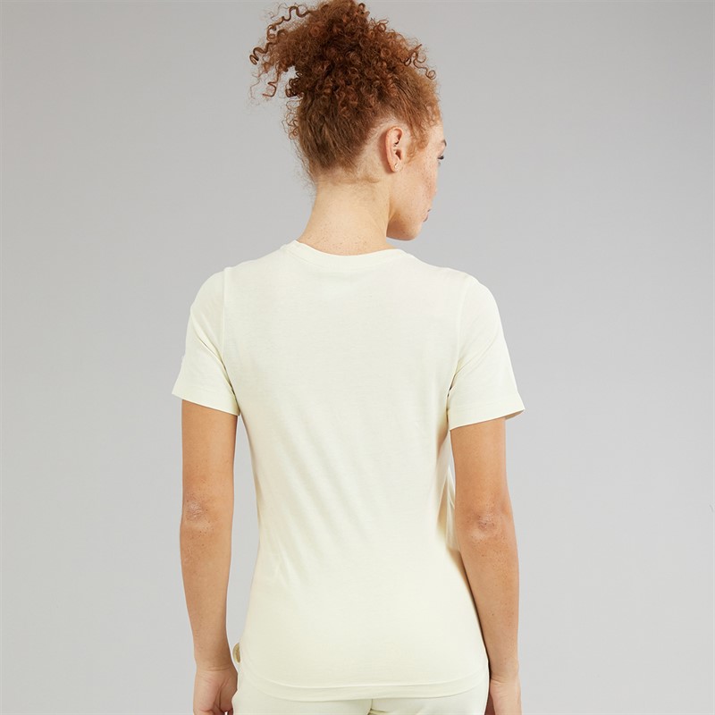 Champion Womens Core Icons Heritage Logo T-Shirt Cream White