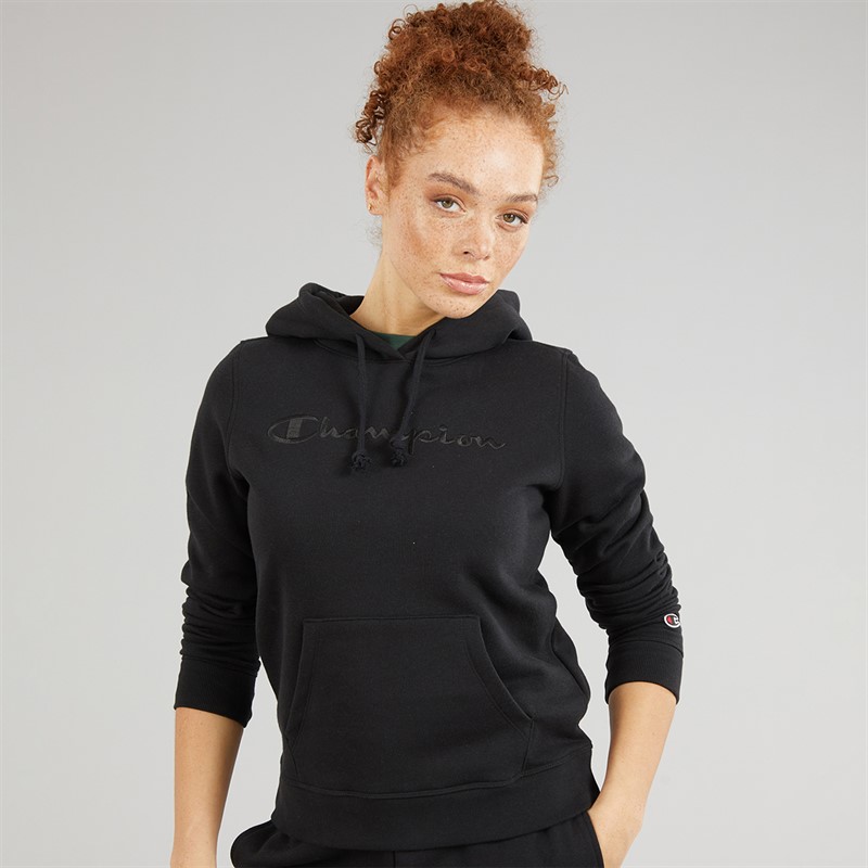 Champion Womens Icons Tonal Logo Hoodie Black