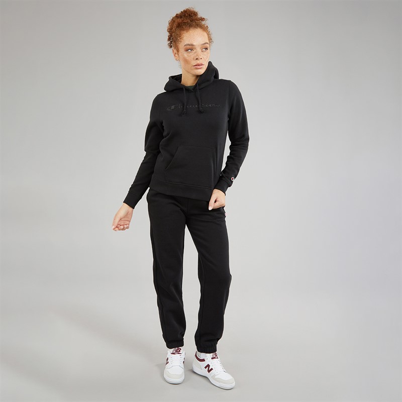 Champion Womens Icons Tonal Logo Hoodie Black