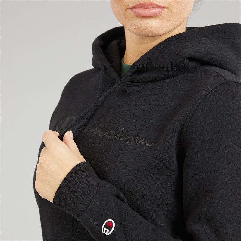 Champion Womens Icons Tonal Logo Hoodie Black