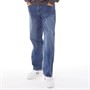 ADPT Mens Dallas Wide Fit Jeans Medium Blue Denim