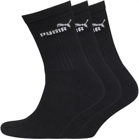 Image of Puma Mens Three Pack Crew Socks Black