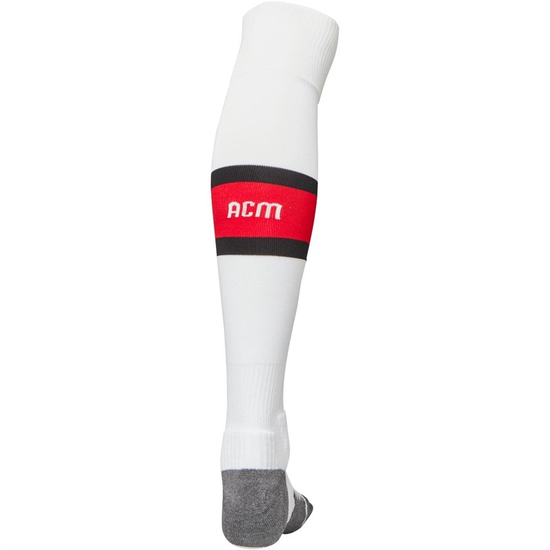 Puma Mens ACM AC Milan Home Socks Puma White/Tango Red