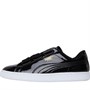 Puma Damen Basket Heart Patent Sneakers Schwarz