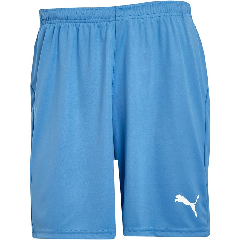 Puma Mens Liga Core Shorts Silver Lake Blue/Puma White