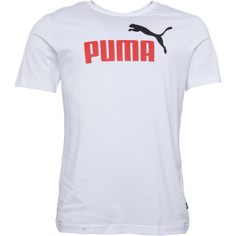 Buy Puma Mens Essentials 2 Colour Logo TShirt Puma White