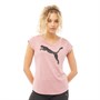 Puma Damskie Heather Cat T-Shirt Różowy