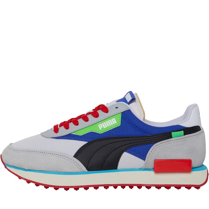 red white and blue puma