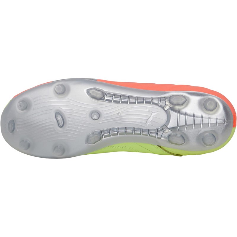 Puma Junior One 20.3 Osg Fg/Ag Firm Ground Football Boots Peach/Yellow