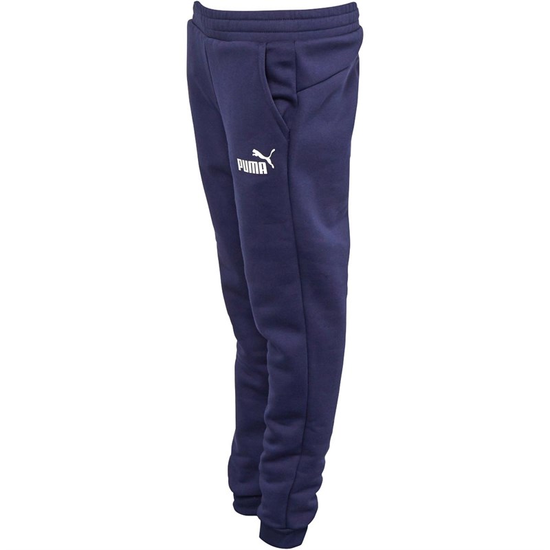 Buy Puma Junior Boys Essentials Logo Slim Fleece Sweat Pants Peacoat