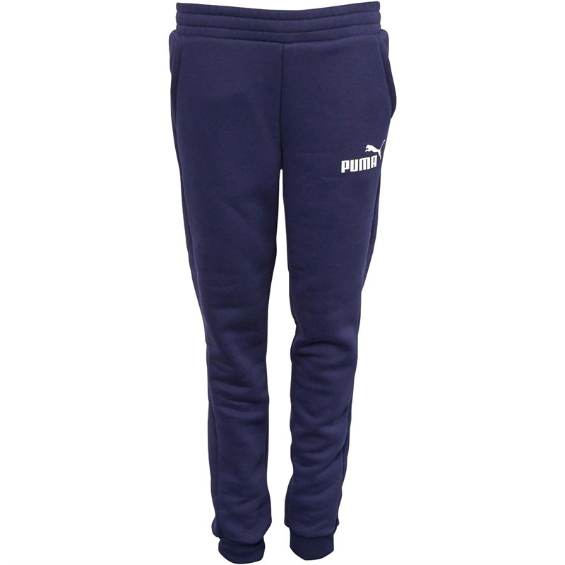 Buy Puma Junior Boys Essentials Logo Slim Fleece Sweat Pants Peacoat