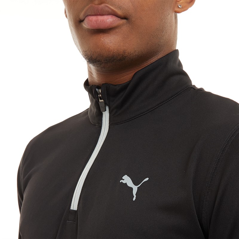 Buy Puma Mens Icon 1/2 Zip Golf Black