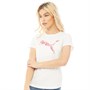 Puma Womens Cat T-Shirt Puma White/Bright Pink