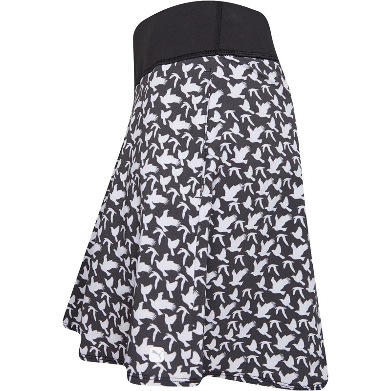 Puma Womens Pwrshape Flight Skirt Puma Black Print/Puma White