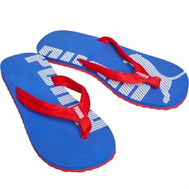 puma red flip flops