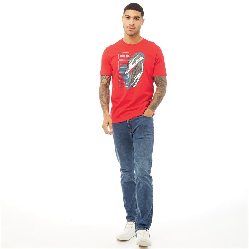 Puma Tee-Shirt Sneaker Homme Rouge