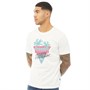 Puma Mens Summer Palms Graphic T-Shirt Puma White/Bright Pink