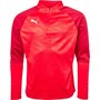 Puma Mens Cup Training 1/4 Zip Top Red/White