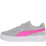 Puma Junior Carina Trainers Medium Grey/Bright Pink