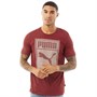Puma Mens Graphic T-Shirt Burgundy/Puma White