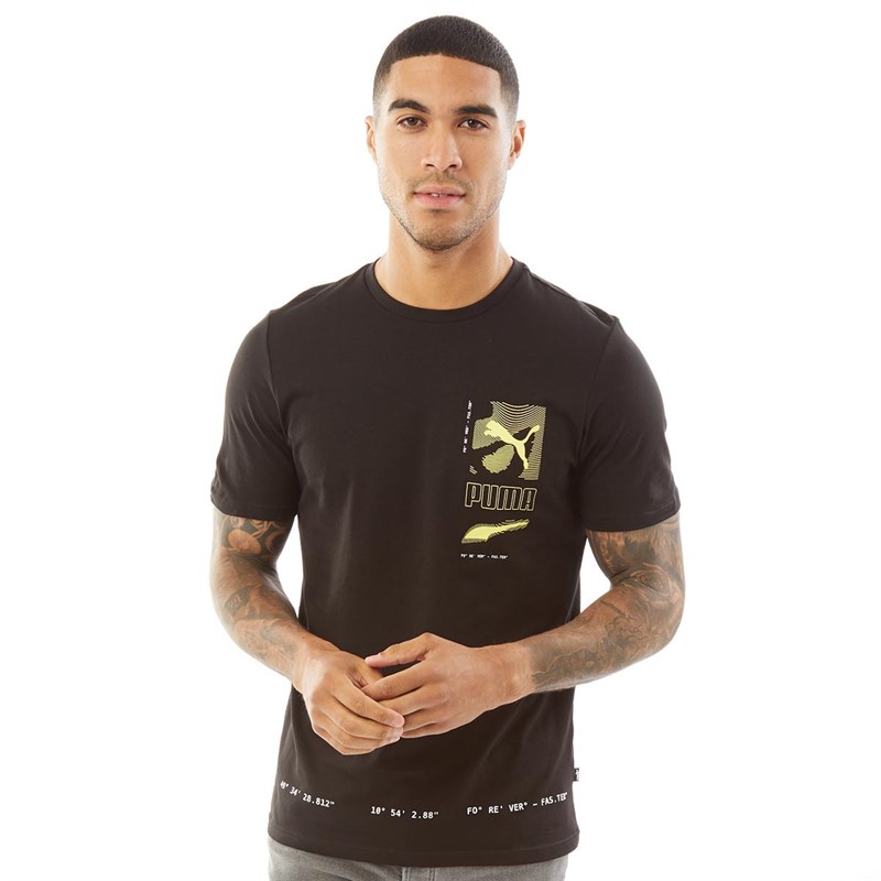 Buy Puma Mens Digital Puma T-Shirt Puma Black