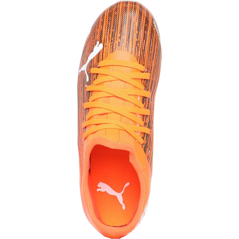 Puma Junior Ultra 3.1 FG/AG Football Boots Shocking Orange/Puma Black