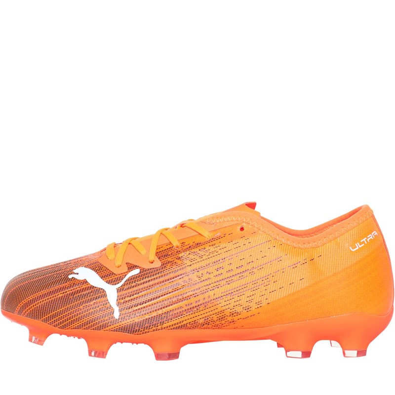 Puma Junior Ultra 2.1 FG/AG Football Boots Shocking Orange/Puma Black
