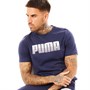 Puma T-Shirts Sportstyle Logo Homme Bleu Marine