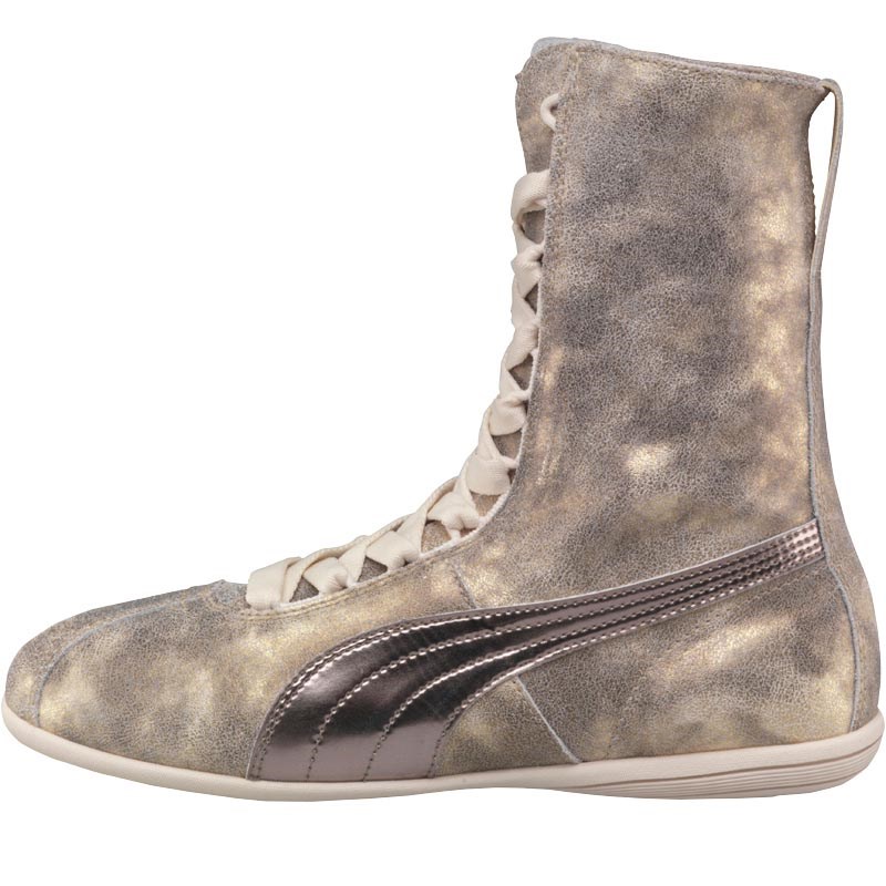 Puma Womens Eskiva Hi Metallic Trainers Gold Puma Womens Eskiva Hi Metallic Trainers Gold
