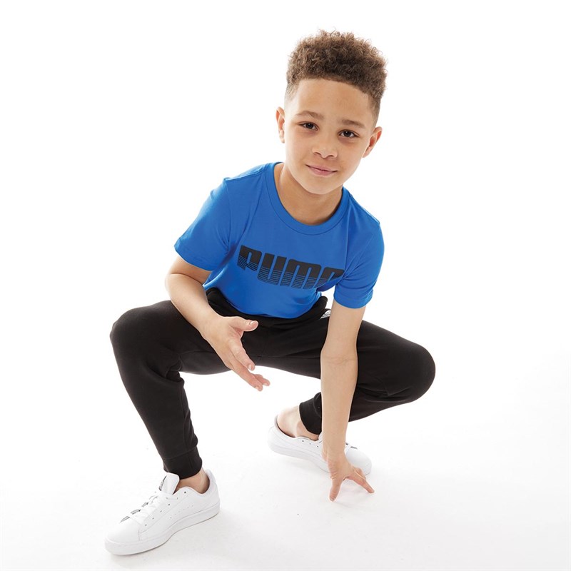 Puma Junior Graphic Wording T-Shirt Future Blue
