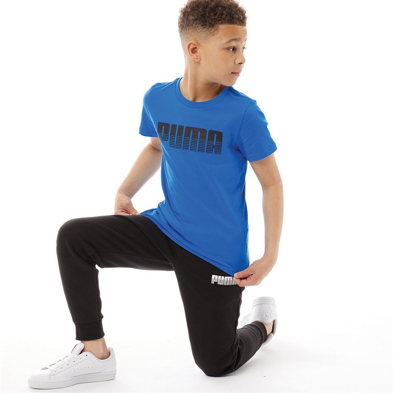 Puma Junior Graphic Wording T-Shirt Future Blue