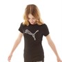 Puma Mädchen Graphic Cat T-Shirts Schwarz