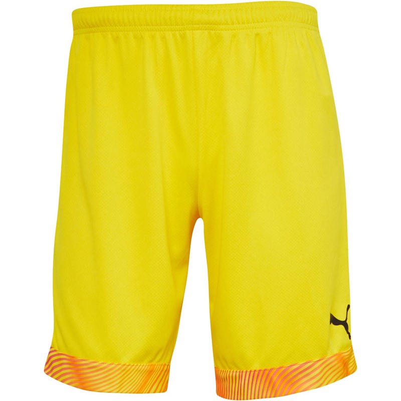 Puma Mens Cup Match Shorts Cyber Yellow/Puma Black