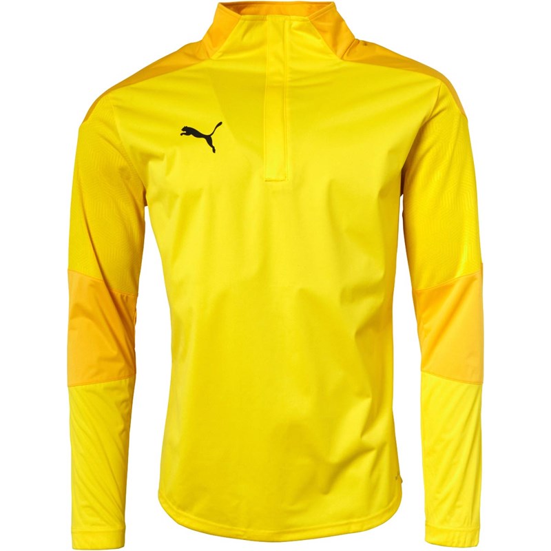 Puma Mens Teamfinal 21 Training Rain Top Cyber Yellow