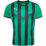 Puma Mens Liga Striped Match Jersey Pepper Green/Puma White