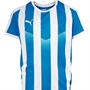 Puma Junior Liga Striped Match Jersey Electric Blue/Puma White