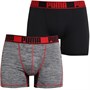 Puma Heren Two Pack Active Grizzly Melange Boxershort Multi