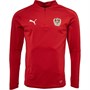 Puma Mens Austria 1/4 Zip Training Top Red Dahlia